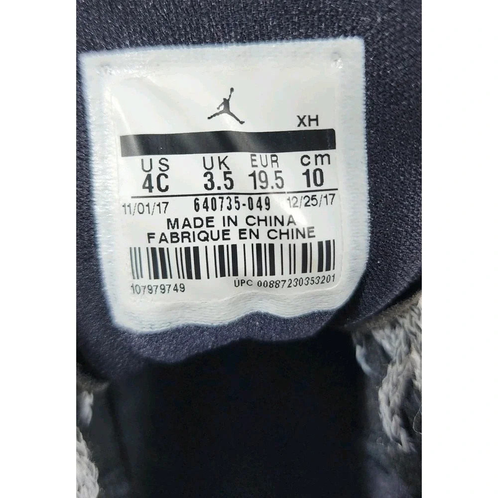 Nike Air Jordan Mid TODDLER SIZE 4C Black White 640735-049 2017